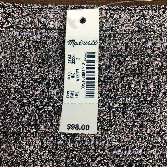 Broadway & Broome madewell metallic twill skirt NW - Picture 4 of 6